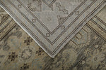 6x8 Light Gray and Light Brown Turkish Tribal Rug