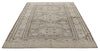 6x8 Light Gray and Light Brown Turkish Tribal Rug