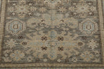 6x8 Light Gray and Light Brown Turkish Tribal Rug