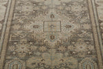 6x8 Light Gray and Light Brown Turkish Tribal Rug