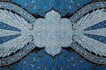 8x11 Blue and Black Turkish Silk Rug