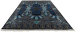 8x11 Blue and Black Turkish Silk Rug