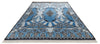 8x11 Blue and Black Turkish Silk Rug