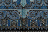 8x11 Blue and Black Turkish Silk Rug