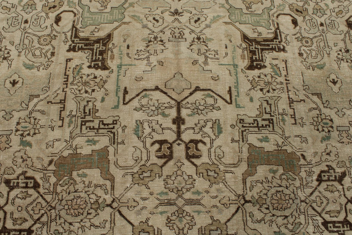 10x14 Ivory and Brown Persian Traditional Rug