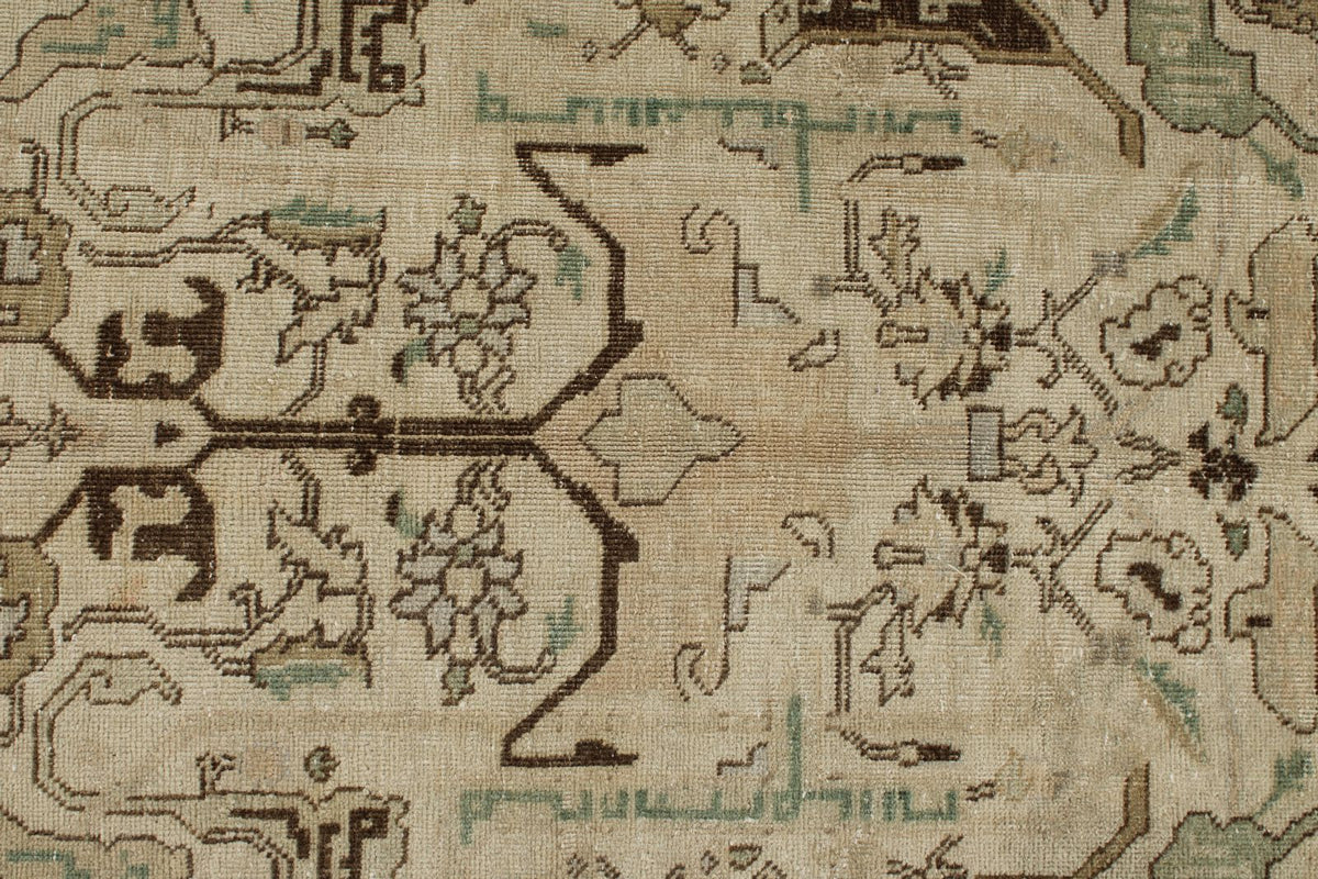 10x14 Ivory and Brown Persian Traditional Rug