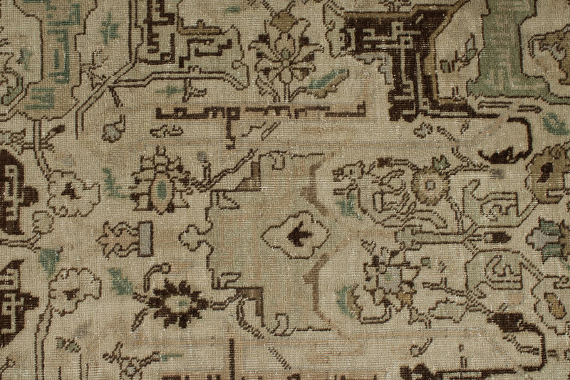 10x14 Ivory and Brown Persian Traditional Rug