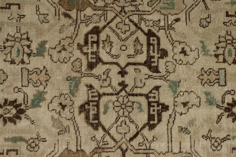 10x14 Ivory and Brown Persian Traditional Rug