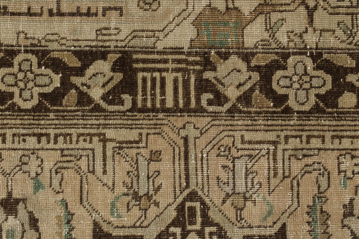 10x14 Ivory and Brown Persian Traditional Rug