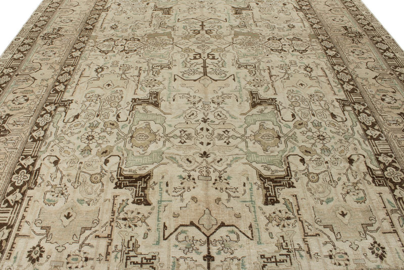 10x14 Ivory and Brown Persian Traditional Rug