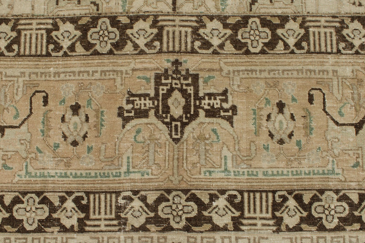 10x14 Ivory and Brown Persian Traditional Rug