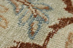 9x12 Ivory and Multicolor Turkish Oushak Rug