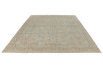 9x12 Ivory and Multicolor Turkish Oushak Rug