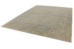 9x12 Ivory and Multicolor Turkish Oushak Rug