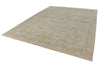 9x12 Ivory and Multicolor Turkish Oushak Rug