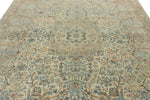 9x12 Ivory and Multicolor Turkish Oushak Rug