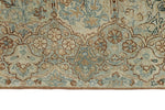 9x12 Ivory and Multicolor Turkish Oushak Rug