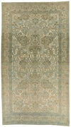 10x18 Ivory and Multicolor Turkish Oushak Rug