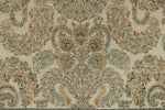 10x18 Ivory and Multicolor Turkish Oushak Rug