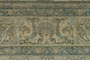 10x18 Ivory and Multicolor Turkish Oushak Rug