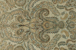 10x18 Ivory and Multicolor Turkish Oushak Rug