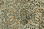10x18 Ivory and Multicolor Turkish Oushak Rug