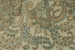 10x18 Ivory and Multicolor Turkish Oushak Rug