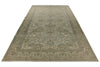 10x18 Ivory and Multicolor Turkish Oushak Rug