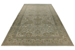 10x18 Ivory and Multicolor Turkish Oushak Rug