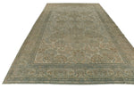 10x18 Ivory and Multicolor Turkish Oushak Rug
