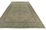 10x18 Ivory and Multicolor Turkish Oushak Rug