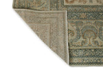 10x18 Ivory and Multicolor Turkish Oushak Rug