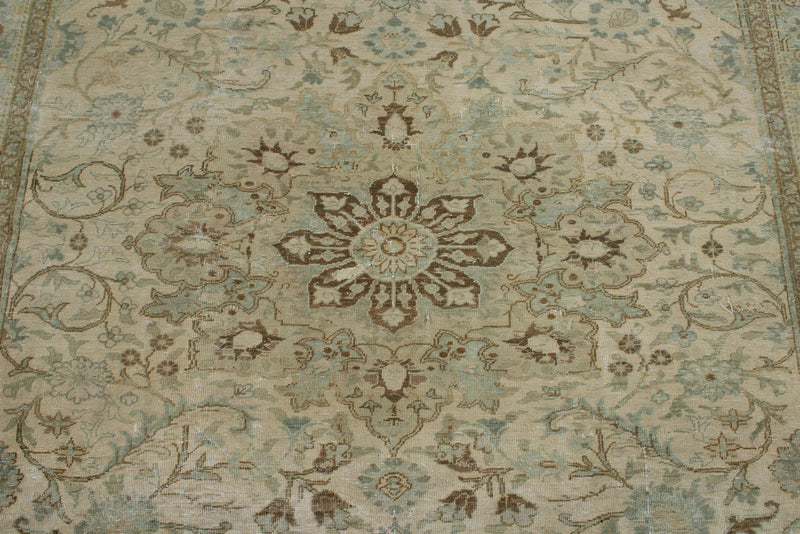 6x10 Ivory and Multicolor Persian Traditional Rug