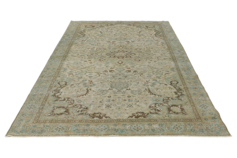 6x10 Ivory and Multicolor Persian Traditional Rug