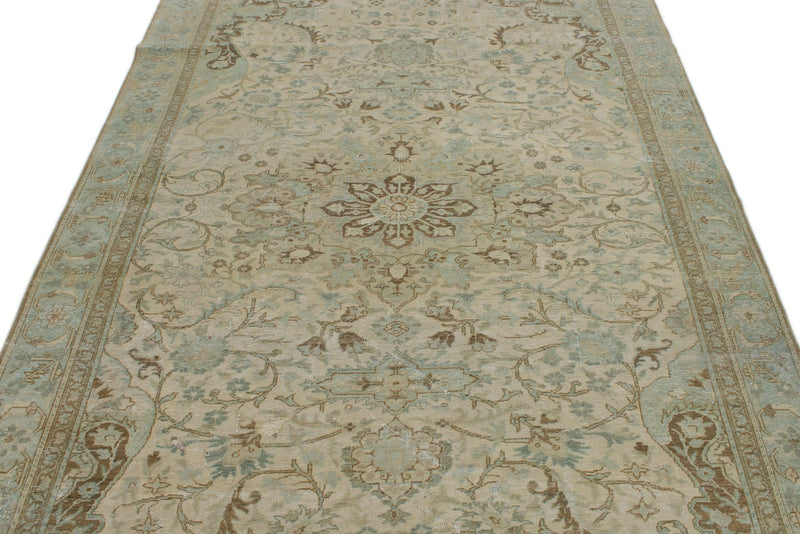 6x10 Ivory and Multicolor Persian Traditional Rug