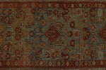 3x15 Light Blue and Ivory Turkish Oushak Rug