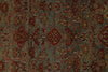3x15 Light Blue and Ivory Turkish Oushak Rug
