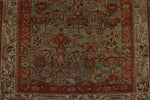 3x15 Light Blue and Ivory Turkish Oushak Rug