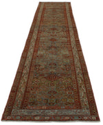 3x15 Light Blue and Ivory Turkish Oushak Rug