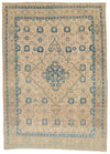 5x7 Ivory and Multicolor Turkish Tribal Rug