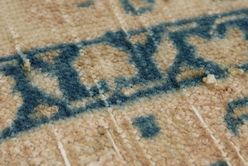 5x7 Ivory and Multicolor Turkish Tribal Rug