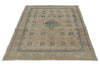 5x7 Ivory and Multicolor Turkish Tribal Rug