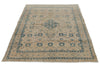 5x7 Ivory and Multicolor Turkish Tribal Rug