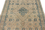 5x7 Ivory and Multicolor Turkish Tribal Rug