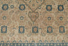 5x7 Ivory and Multicolor Turkish Tribal Rug