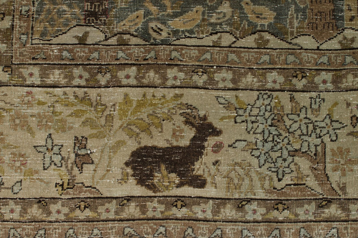 7x11 Gray and Multicolor Persian Traditional Rug