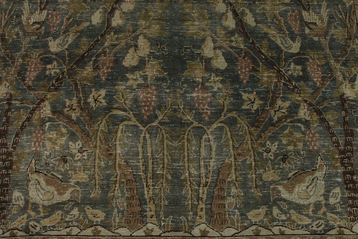 7x11 Gray and Multicolor Persian Traditional Rug
