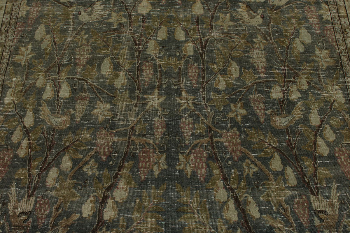 7x11 Gray and Multicolor Persian Traditional Rug