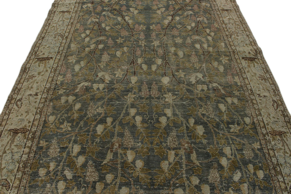 7x11 Gray and Multicolor Persian Traditional Rug