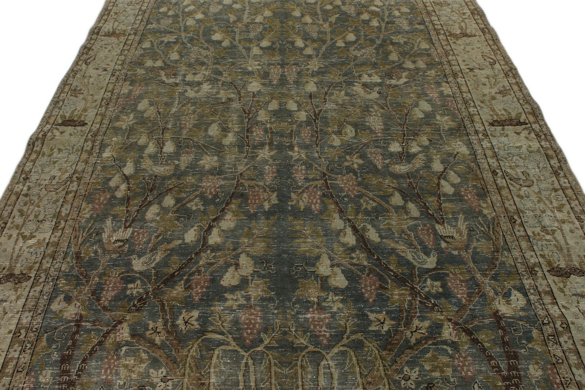 7x11 Gray and Multicolor Persian Traditional Rug